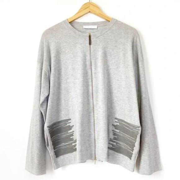 Fabiana Filippi Zip Up Embroidered Sweater XXL